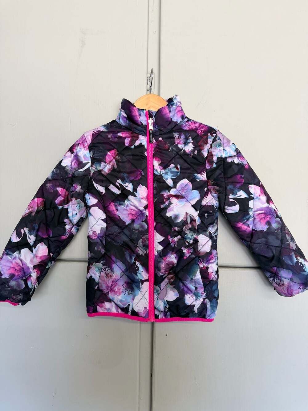 Gerry Girls Floral Quilted Lightweight Puffer Jacket Size S 7/8